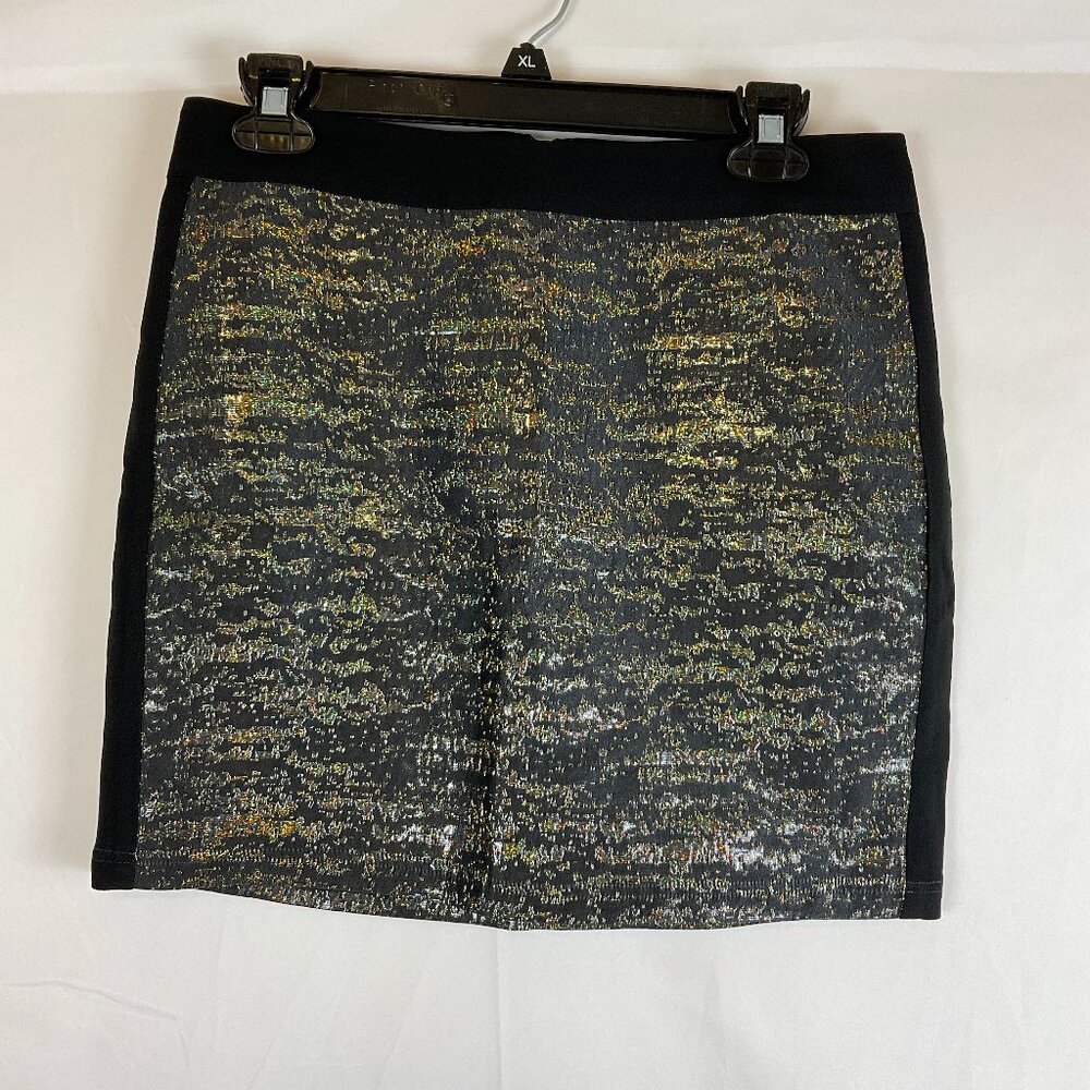 10 Crosby Derek Lam Mini Skirt 4 Black Metallic Shimmer